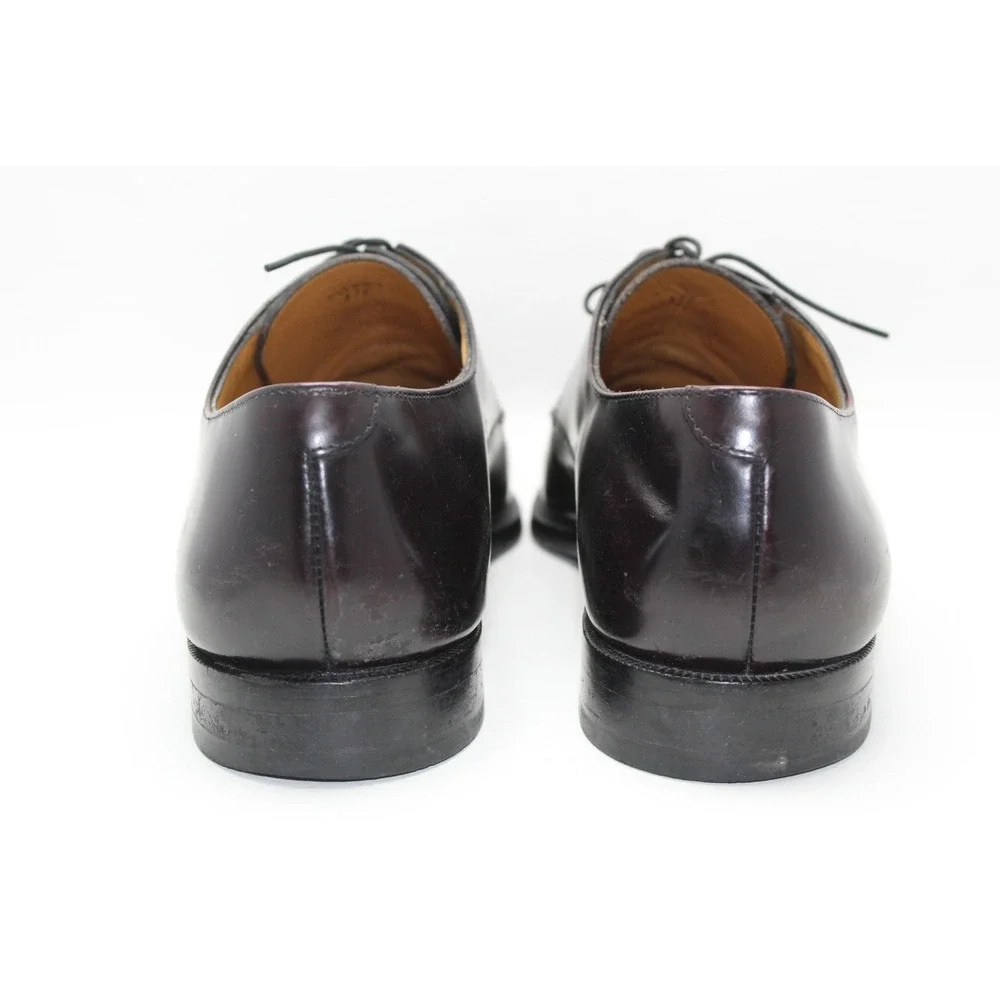Cole Haan Mens Burgundy Leather Cap Toe Derby Dress Shoes 12 D C08331